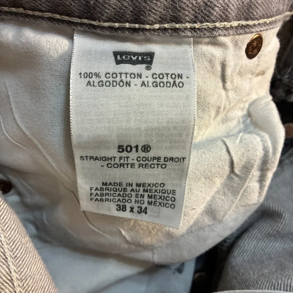 Vtg Y2K Levis 501 Jeans Mens 38x34 (Fits‎ 38x32) Button Fly Straight Work Pants